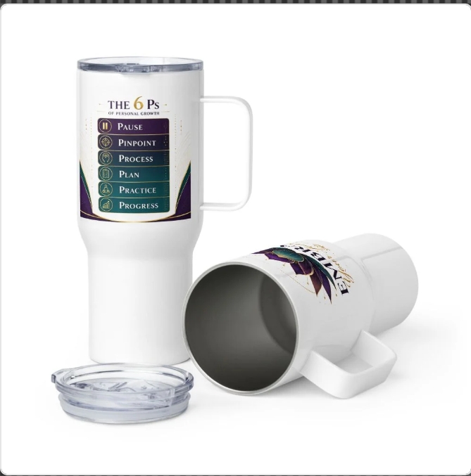 Journey on the Go Mug — 6 P's of Personal Growth™ stainless steel travel mug