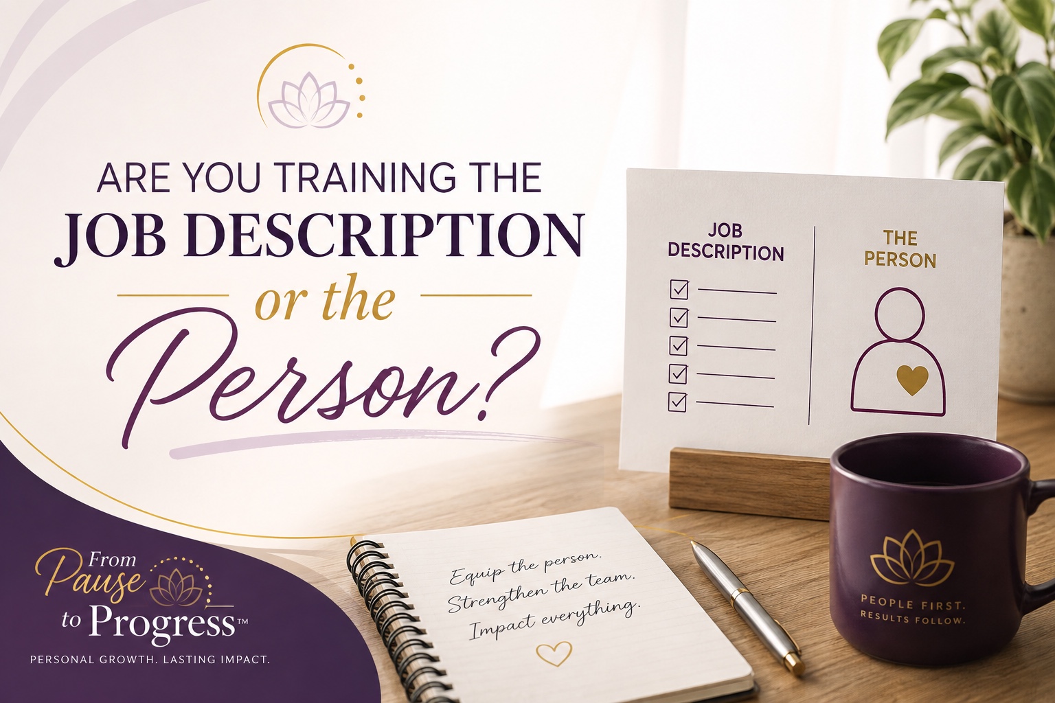 Job description and person whole-person training graphic